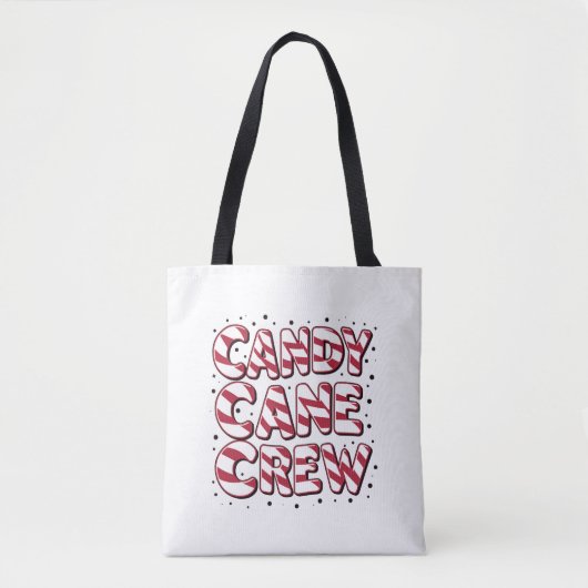 Candy Cane Crew Liefhebber Kerstmis Pyjama Tote Bag (Voorkant)