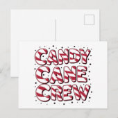 Candy Cane Crew Liefhebber Kerstmis Xmas Pyjama Feestdagenkaart (Voorkant / Achterkant)