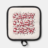 Candy Cane Crew Liefhebber Kerstmis Xmas Pyjama Pannenlap (Voorkant)