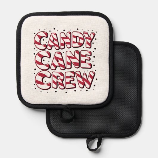 Candy Cane Crew Liefhebber Kerstmis Xmas Pyjama Pannenlap (Voorkant / Achterkant)