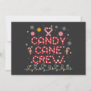 Candy Cane Crew Matchende Familie Candy Liefhebber Kaart