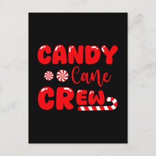 Candy Cane Crew Matching Family Snoep Lover Feestdagenkaart