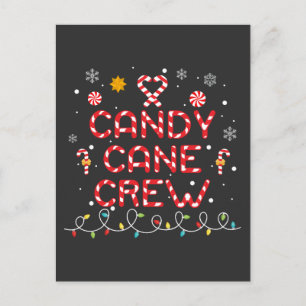 Candy Cane Crew Matching Family Snoep Lover Feestdagenkaart