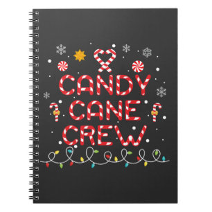 Candy Cane Crew Matching Family Snoep Lover Notitieboek