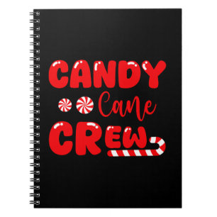 Candy Cane Crew Matching Family Snoep Lover Notitieboek