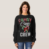 Candy cane crew Matching Squad Kerstmis Trui (Voorkant volledig)