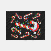 Candy Cane Crew Red And White Santa Funny Christma Fleece Deken (Voorkant (Horizontaal))