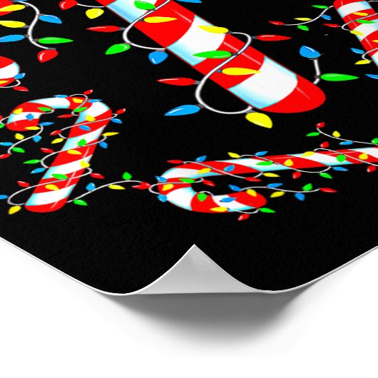 Candy Cane Crew Red And White Santa Funny Christma Poster (Hoek)