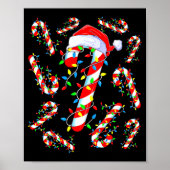 Candy Cane Crew Red And White Santa Funny Christma Poster (Voorkant)
