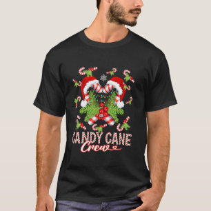 Candy Cane Crew Rood Wit Kerstmis Grappig XM T-shirt