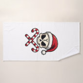 Candy Cane Crew Schedel Kerstmis 2025 Grappige Man Badhanddoek (Badhanddoek)
