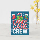 Candy Cane Crew Shirt Adult Men Women Kids Christm Kaart (Gele Bloem)