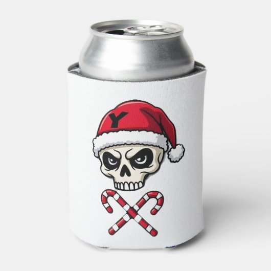 Candy Cane Crew Skull Christmas 2025 Funny Men Boy Blikjeskoeler (Blikje Voorkant)