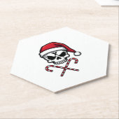 Candy Cane Crew Skull Christmas 2025 Funny Men Boy Kartonnen Onderzetters (Schuin)