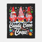 Candy Cane Crew Snoep Lover Gnome Fleece Deken (Voorkant)