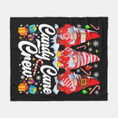 Candy Cane Crew Snoep Lover Gnome Fleece Deken (Voorkant (Horizontaal))
