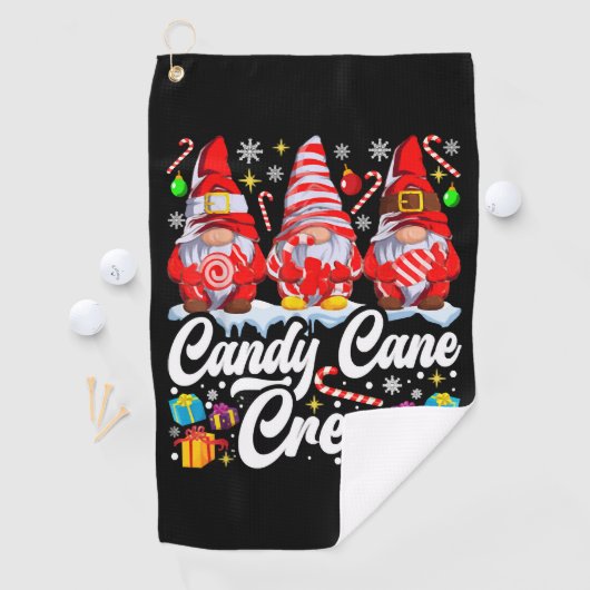 Candy Cane Crew Snoep Lover Gnome Golfhanddoek (Insitu)