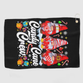 Candy Cane Crew Snoep Lover Gnome Golfhanddoek (Horizontaal)