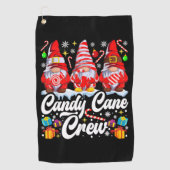 Candy Cane Crew Snoep Lover Gnome Golfhanddoek (Voorkant)