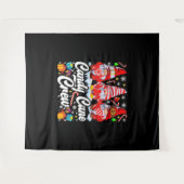 Candy Cane Crew Snoep Lover Gnome Wandkleed (Voorkant (horizontaal))