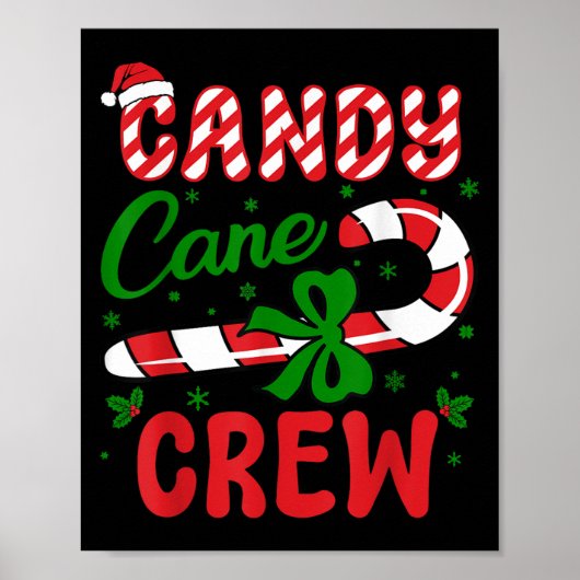Candy Cane Crew Tester Lovers Taster Group Funny C Poster (Voorkant)