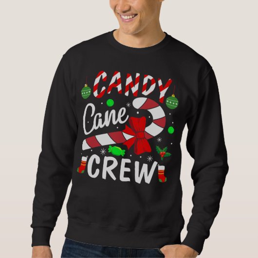 Candy Cane Crew Trui (Voorkant)