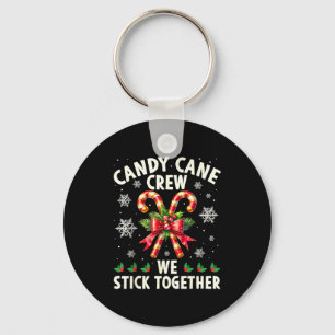 Candy Cane Crew We Staan Samen Kerst Kostuum Sleutelhanger