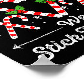 Candy Cane Crew We Staan Samen Kerstmis Xmas M Poster (Hoek)