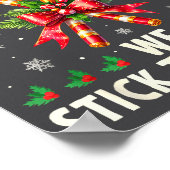 Candy Cane Crew We Stick Together Christmas Costum Poster (Hoek)