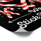 Candy Cane Crew We Stick Together Christmas Costum Poster (Hoek)