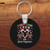 Candy Cane Crew We Stick Together Christmas Xmas M Sleutelhanger (Voorkant)