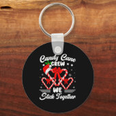 Candy Cane Crew We Stick Together Christmas Xmas M Sleutelhanger (Voorkant)