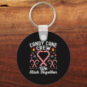 Candy Cane Crew We Stick Together Family Matching Sleutelhanger (Voorkant)