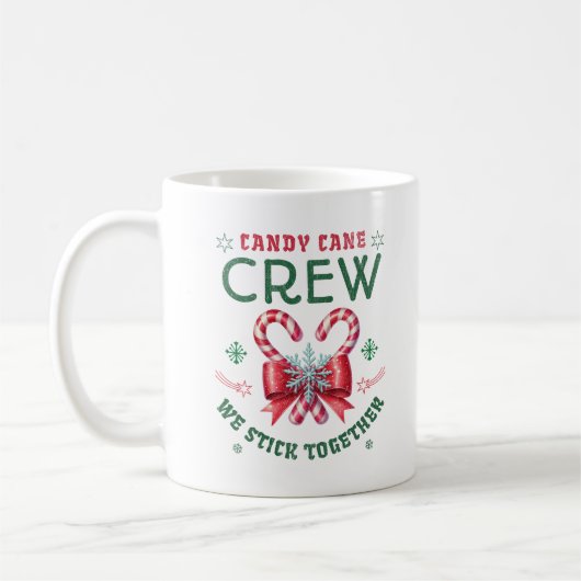 Candy Cane Crew We Stick Together Family Xmas Koffiemok (Links)