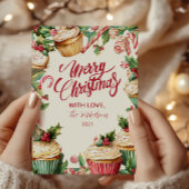 Candy Cane Cupcake Kerstmis Feestdagenkaart