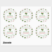 Candy Cane Custom Classic Ronde Sticker (Vel)