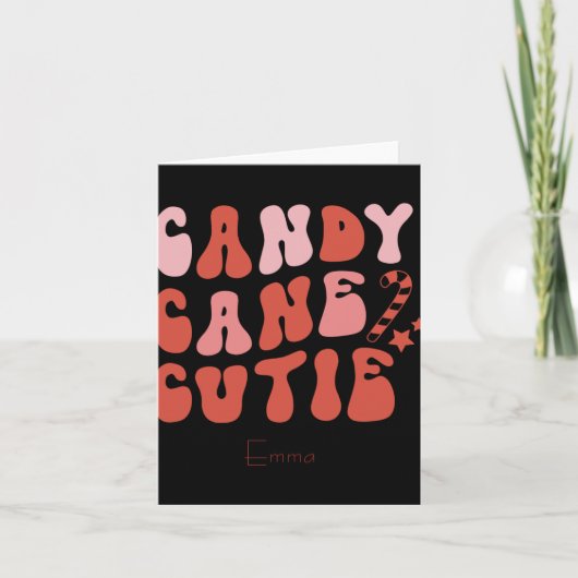 Candy Cane Cutie Christmas Holiday Toddler T Shirt Kaart (Voorkant)