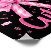 Candy Cane Cutie Coquette Pyjama Pjs Kerstmis Xm Poster (Hoek)