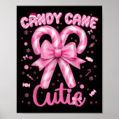Candy Cane Cutie Coquette Pyjama Pjs Kerstmis Xm Poster (Voorkant)