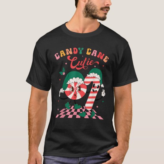 Candy Cane Cutie Funny Candy Cane Crew Xmas Candy  T-shirt (Voorkant)