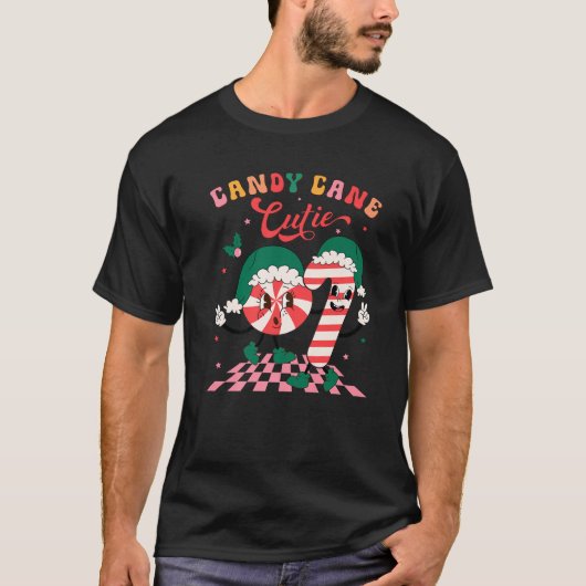 Candy Cane Cutie Funny Candy Cane Crew Xmas Candy  T-shirt (Voorkant)