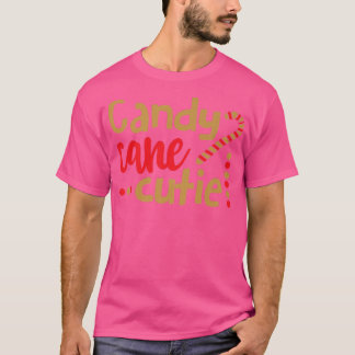 candy cane cutie Funny Christmas family clothing12 T-shirt