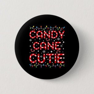 Candy Cane Cutie Grappig Kerst Kinder peuter Xmas Ronde Button 5,7 Cm