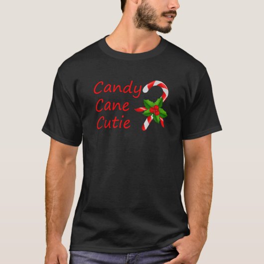 Candy Cane Cutie Grappige Kerst Kous Stuffer T-shirt (Voorkant)