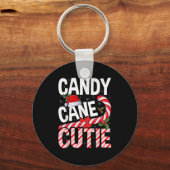 Candy Cane Cutie Kerstmis Vrouwen Meisjes Kinder T Sleutelhanger (Voorkant)