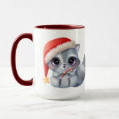 Candy Cane Cutie Raccoon kerstkoffie Mok (Links)