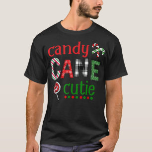 Candy Cane Cutie Red Pset Leopard Merry kerst T-shirt
