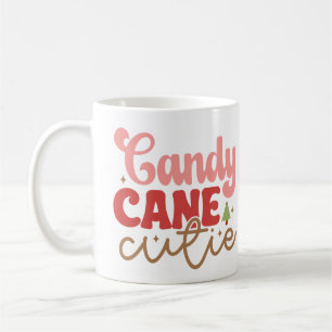 Candy Cane Cutie Retro Groovy Kerst Feestdagen Koffiemok