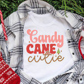 Candy Cane Cutie Retro Groovy Kerst Feestdagen Tri-Blend Shirt