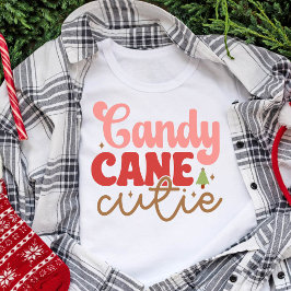 Candy Cane Cutie Retro Groovy Kerst Feestdagen Tri-Blend Shirt